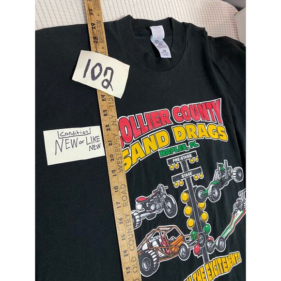 Vintage collier county sand drags Naples Florida 2XL Black shirt - Picture 4 of 10